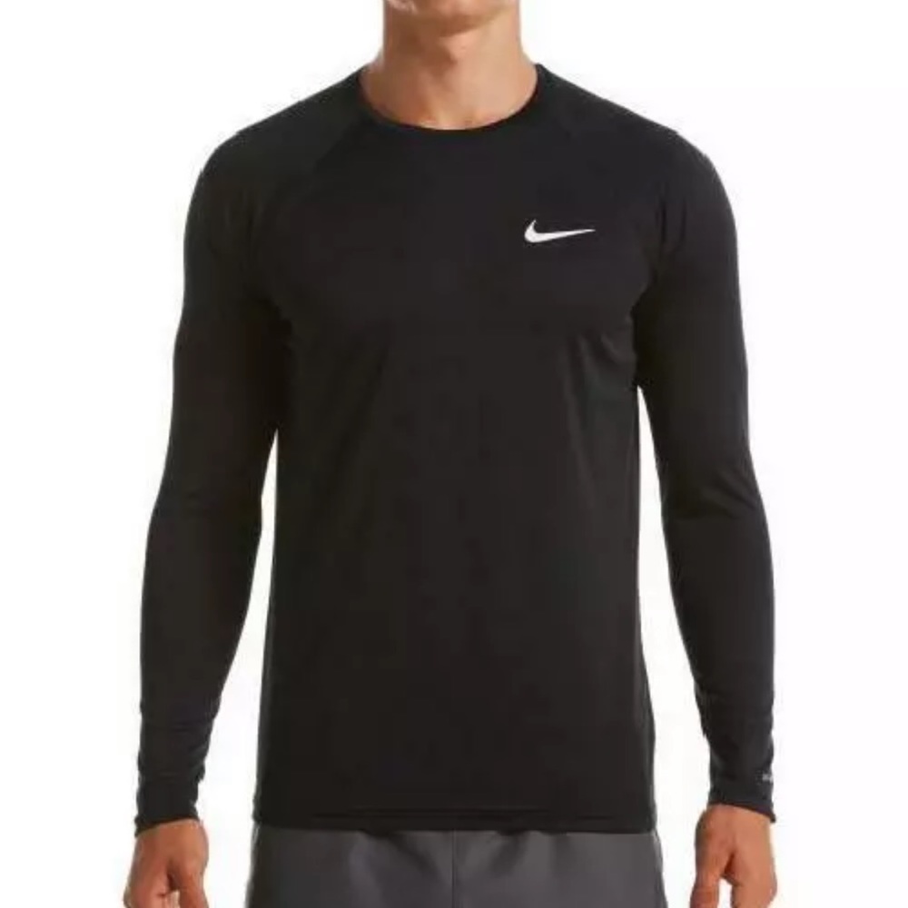 NWT Nike DRI-FIT Men's Medium Swim Shirt Black
